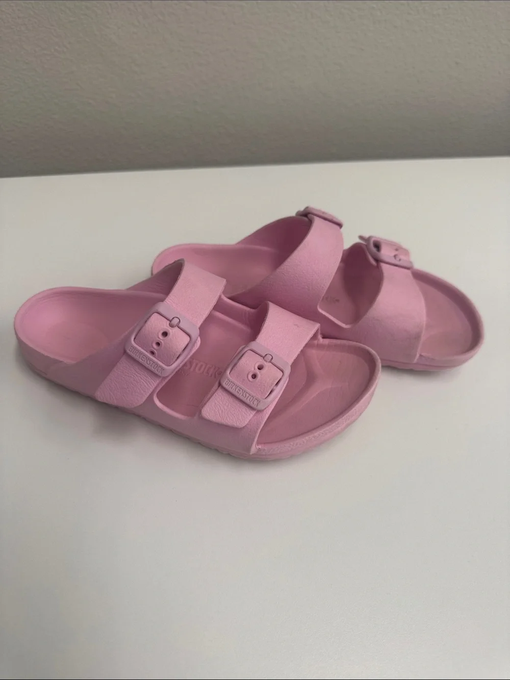 Birkenstock Kids Pink Two-Buckle EVA Slide Sandals Girls Size 1